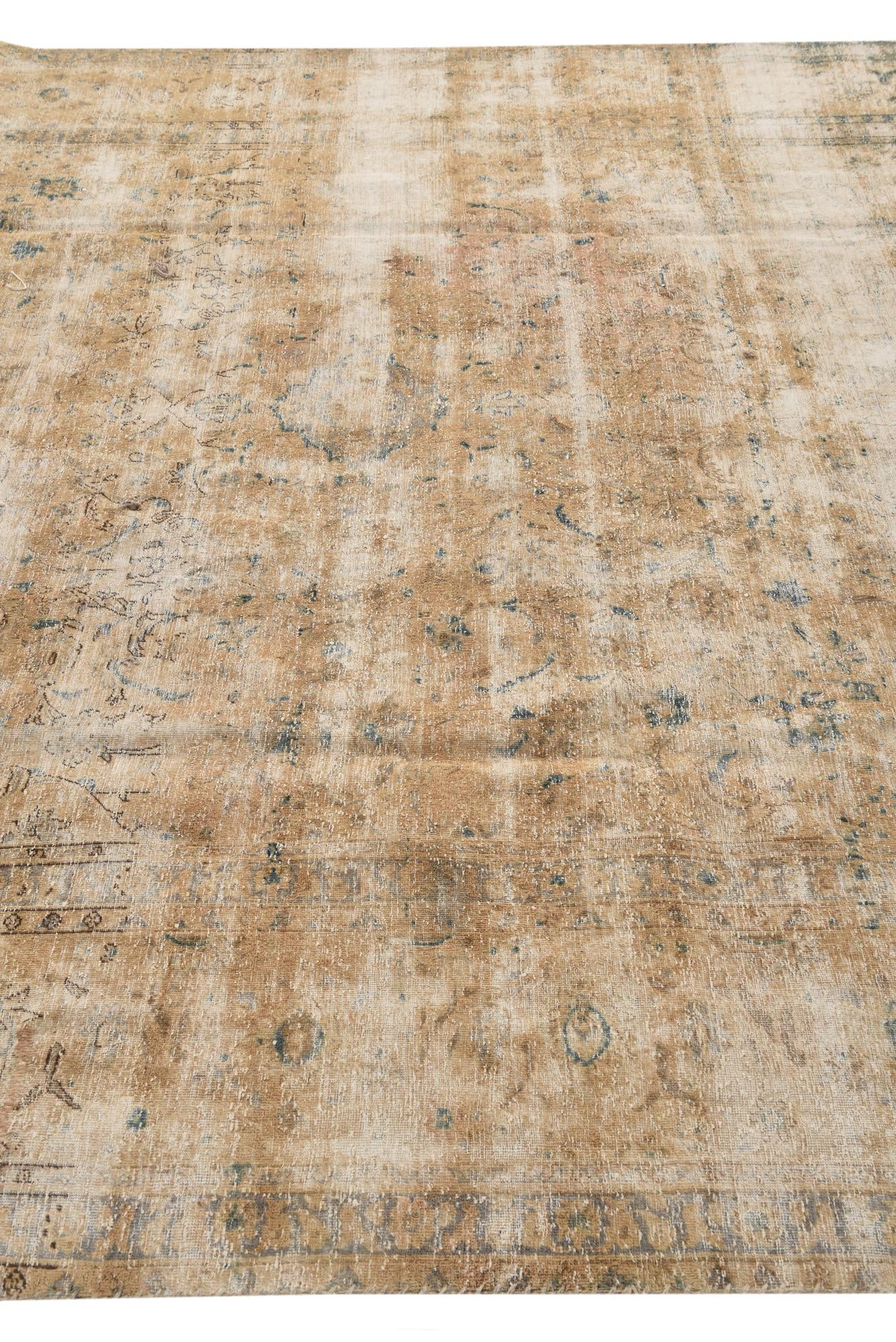 8' 1 x 11' 5 Hand Knotted Ultra Vintage Persian Wool Rug