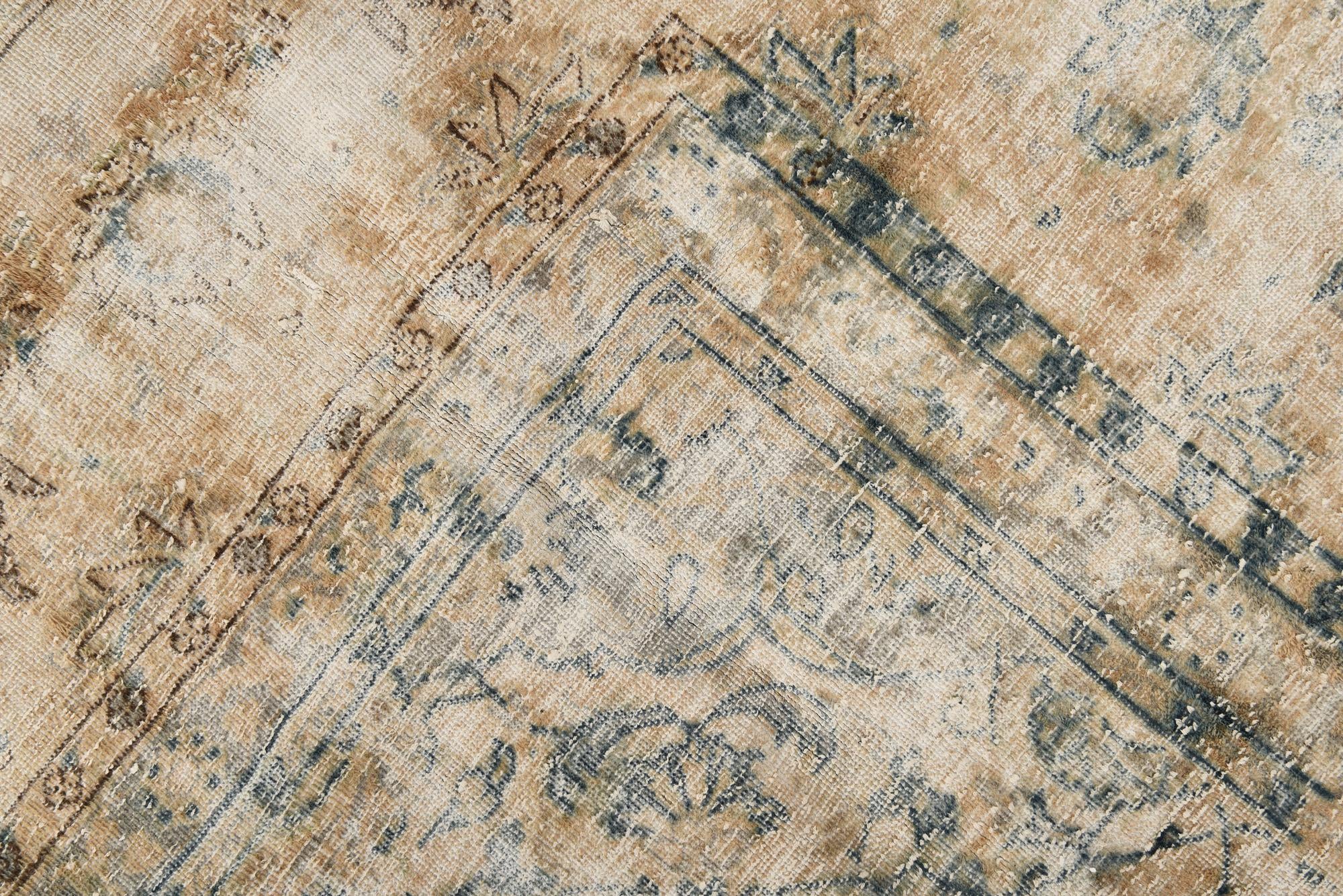 8' 1 x 11' 5 Hand Knotted Ultra Vintage Persian Wool Rug