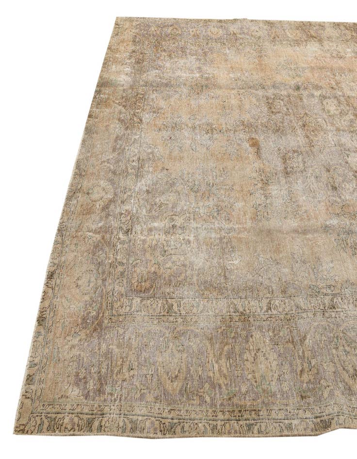 Detail image of 9' 9 x 12' 6  Hand Knotted Ultra Vintage Persian Wool Rug