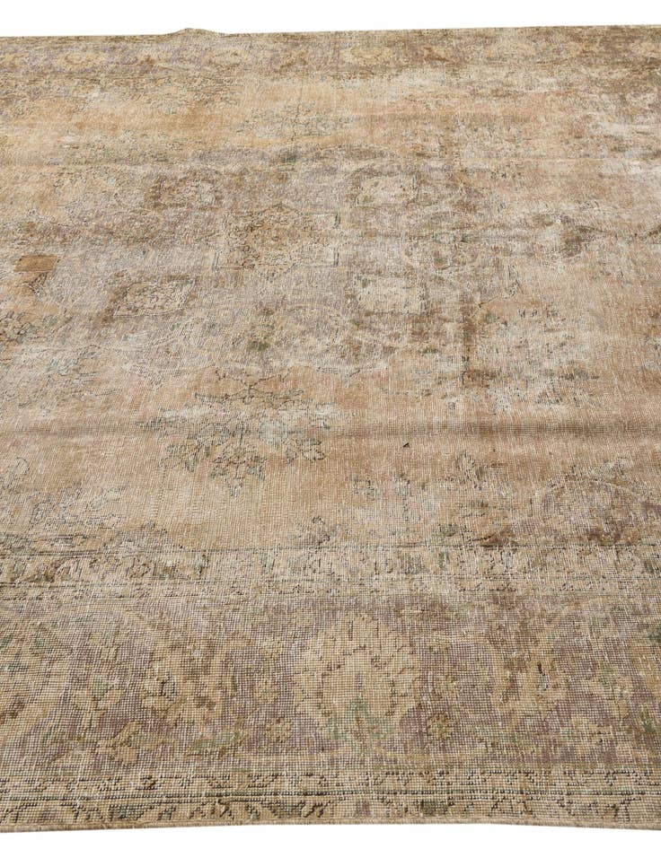 Detail image of 9' 9 x 12' 6  Hand Knotted Ultra Vintage Persian Wool Rug