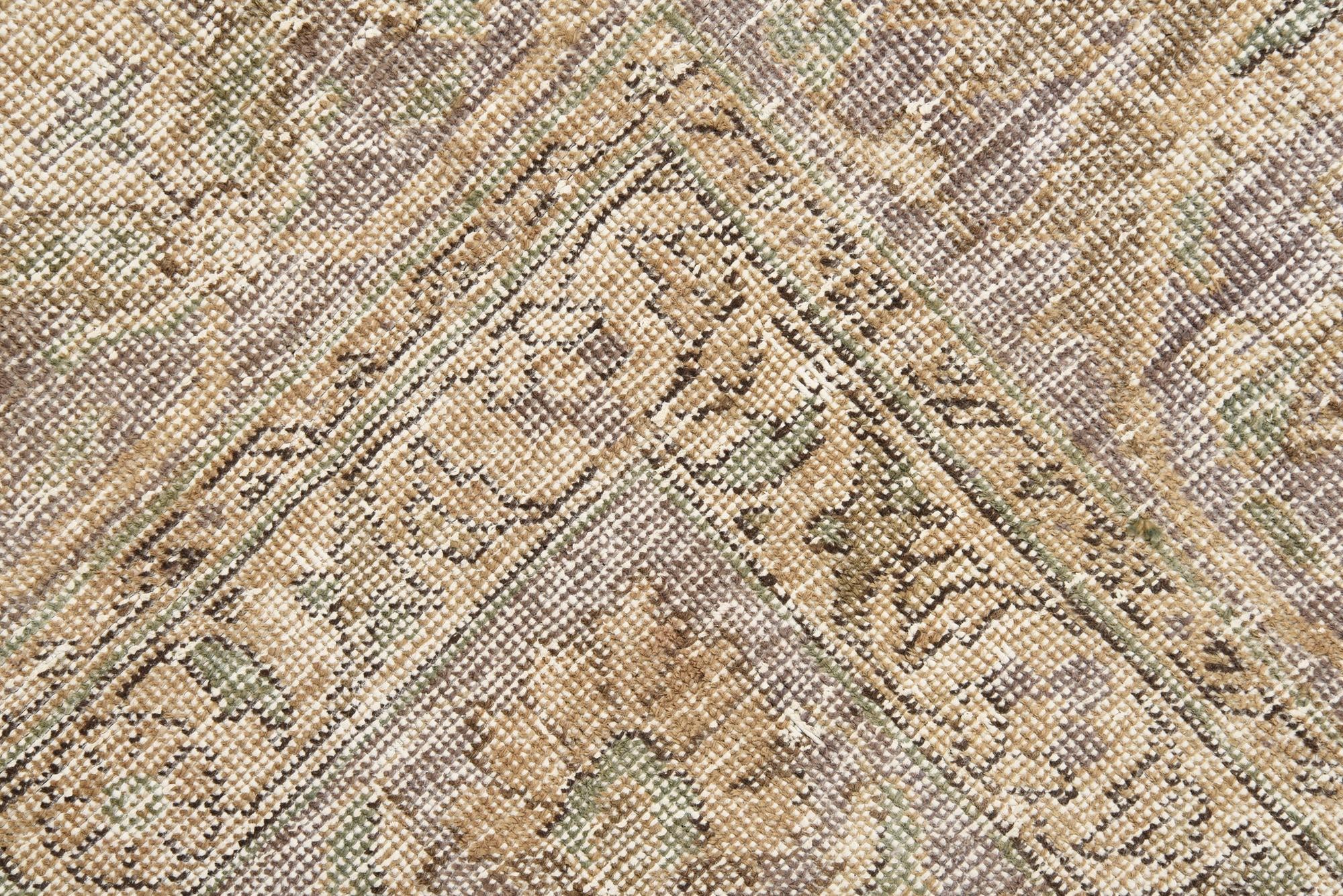 9' 9 x 12' 6 Hand Knotted Ultra Vintage Persian Wool Rug