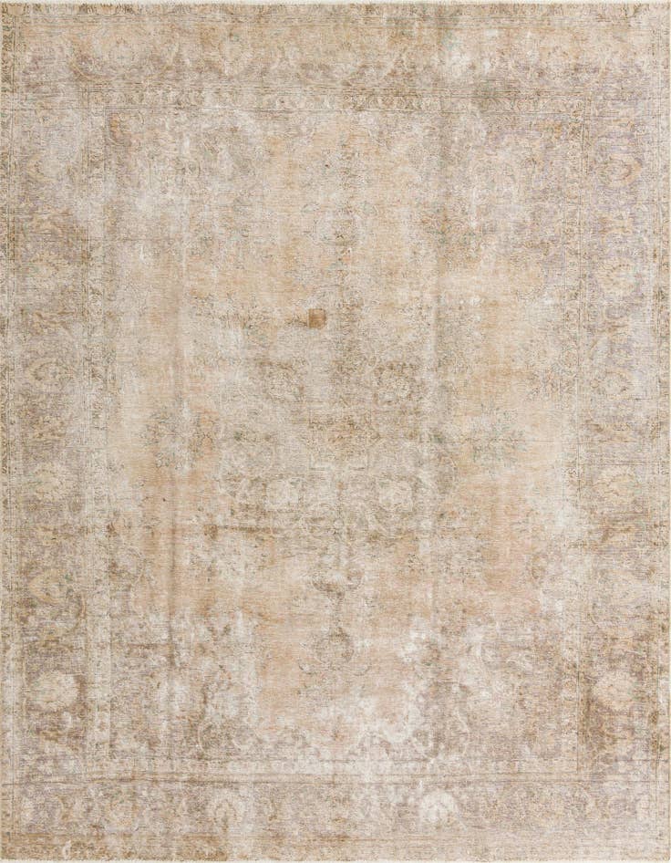 Detail image of 9' 9 x 12' 6 Hand Knotted Ultra Vintage Persian Wool Rug