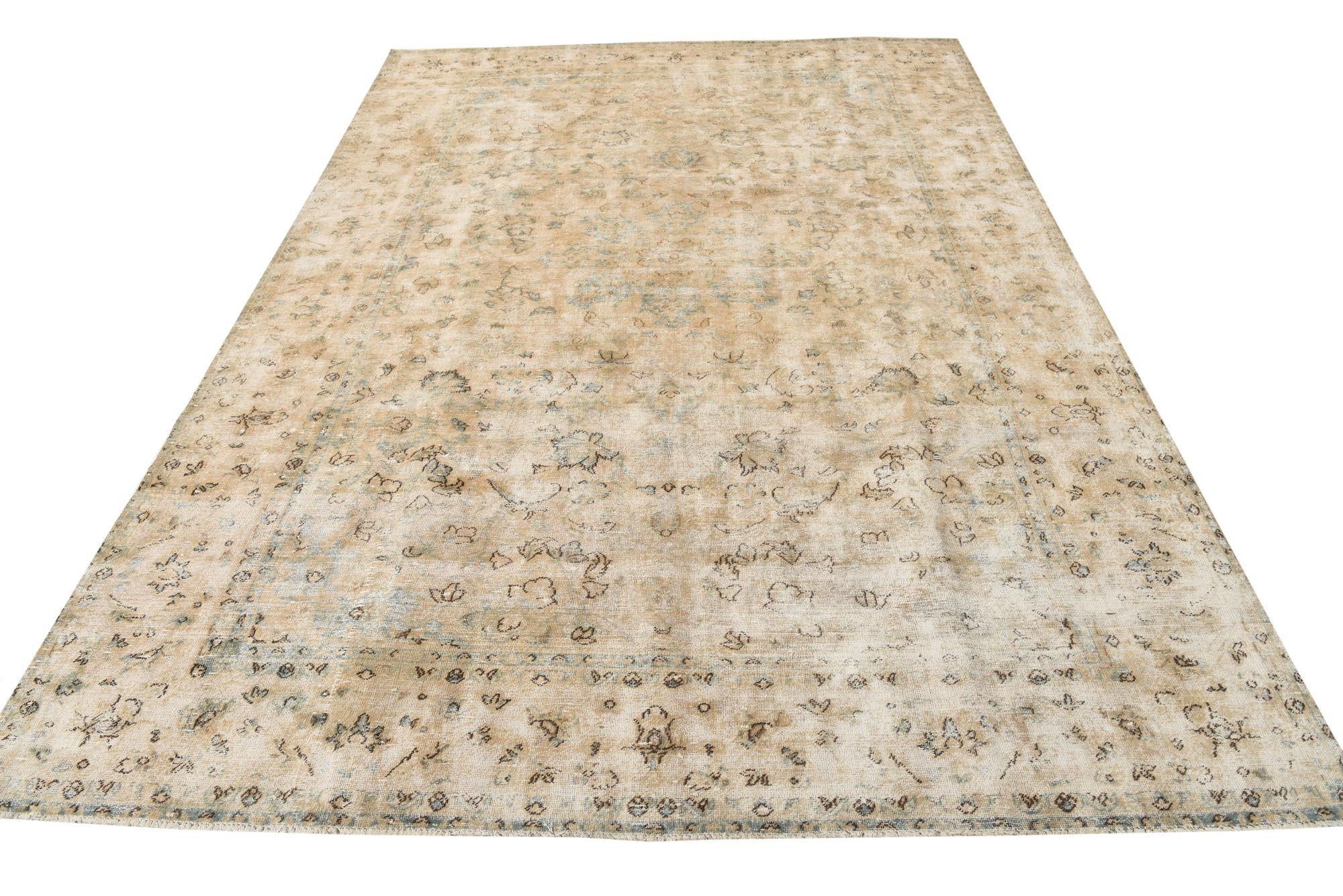 7' 5 x 10' 8 Hand Knotted Ultra Vintage Persian Wool Rug