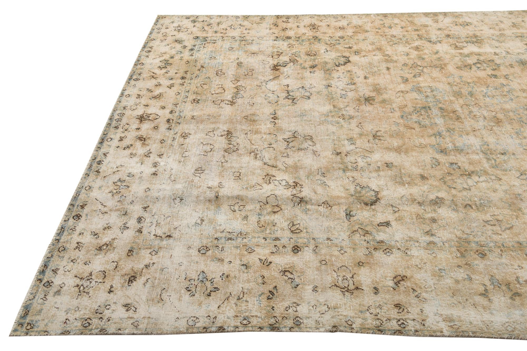 7' 5 x 10' 8 Hand Knotted Ultra Vintage Persian Wool Rug
