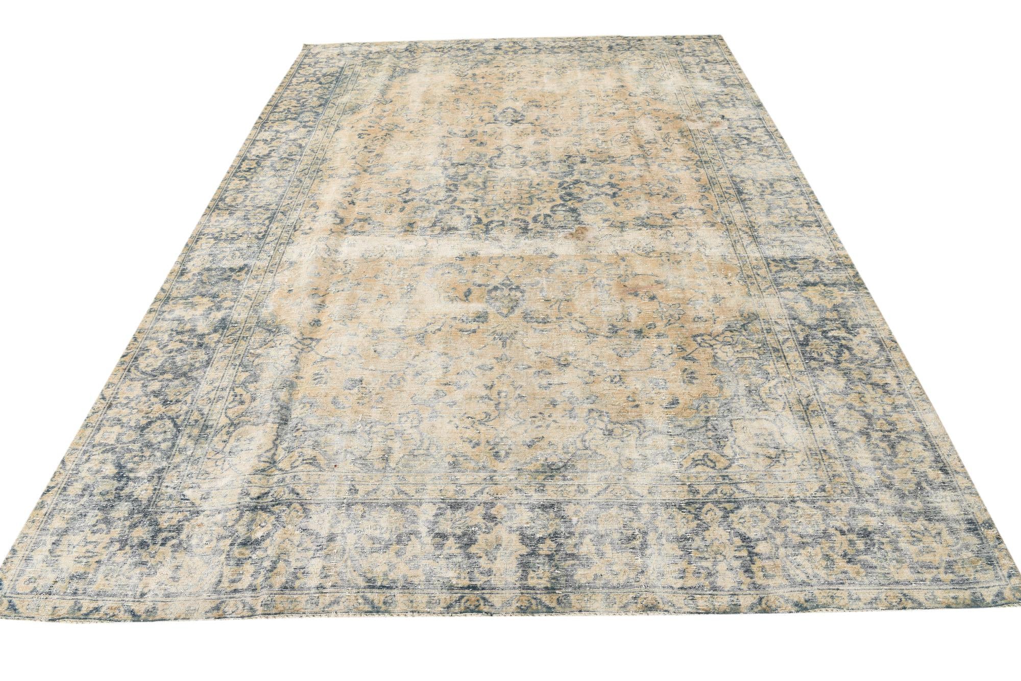 7' 8 x 10' 9 Hand Knotted Ultra Vintage Persian Wool Rug