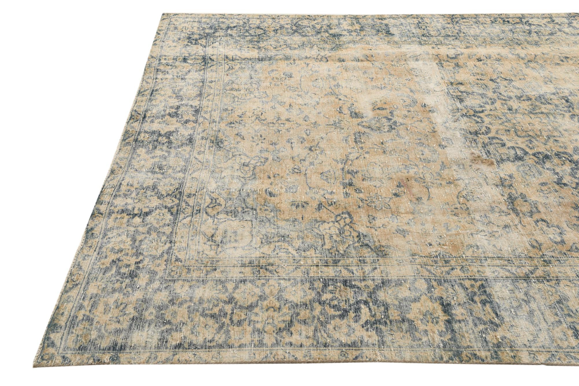 7' 8 x 10' 9 Hand Knotted Ultra Vintage Persian Wool Rug