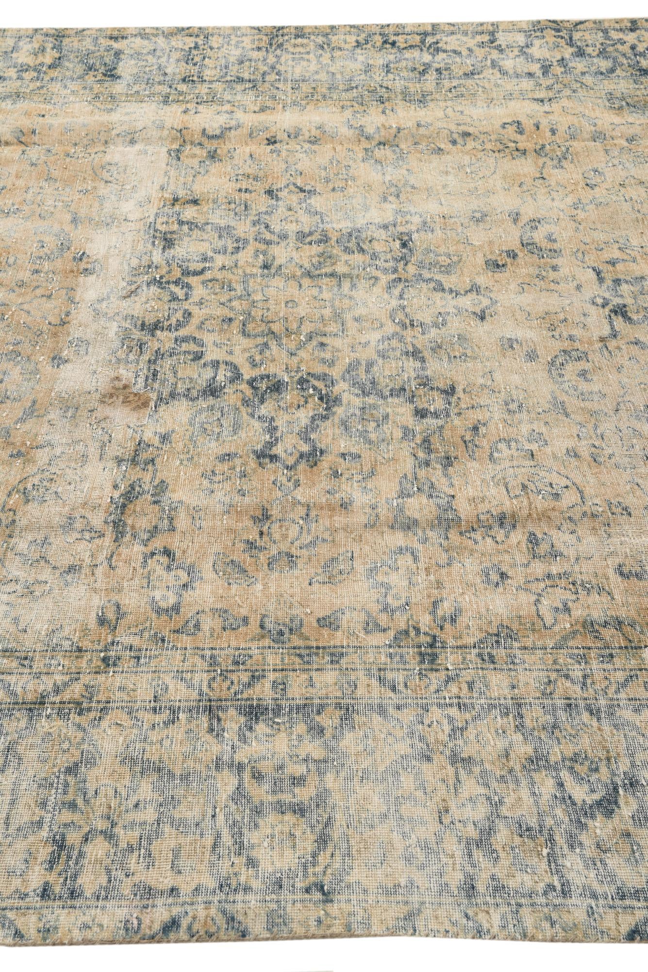 7' 8 x 10' 9 Hand Knotted Ultra Vintage Persian Wool Rug