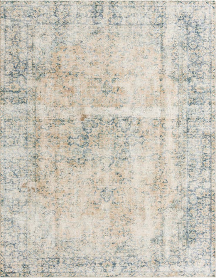 Detail image of 7' 8 x 10' 9 Hand Knotted Ultra Vintage Persian Wool Rug