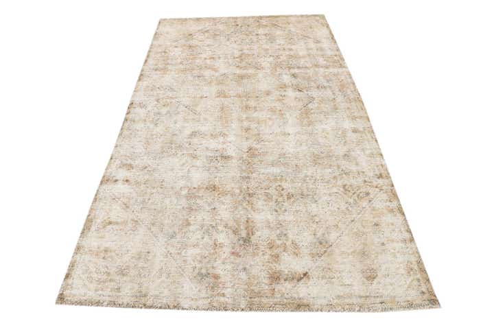 4' 9 x 8' 3 Hand Knotted Ultra Vintage Persian Wool Rug