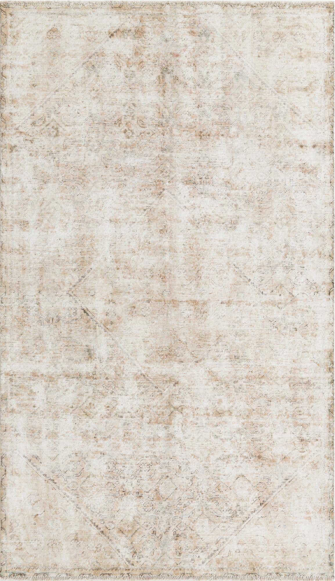 4' 9 x 8' 3 Hand Knotted Ultra Vintage Persian Wool Rug