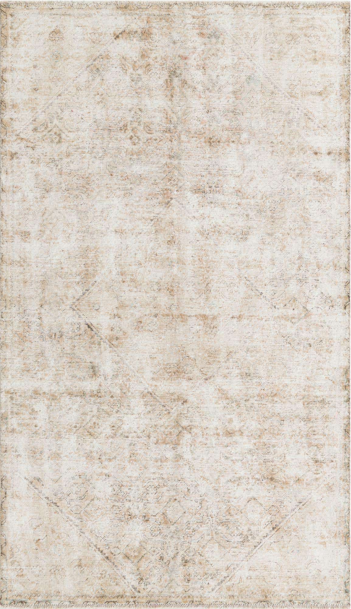 4' 9 x 8' 3 Hand Knotted Ultra Vintage Persian Wool Rug