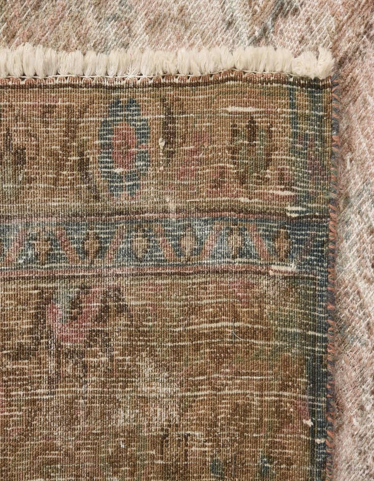 Detail image of 6' 6 x 9' 7  Hand Knotted Ultra Vintage Persian Wool Rug