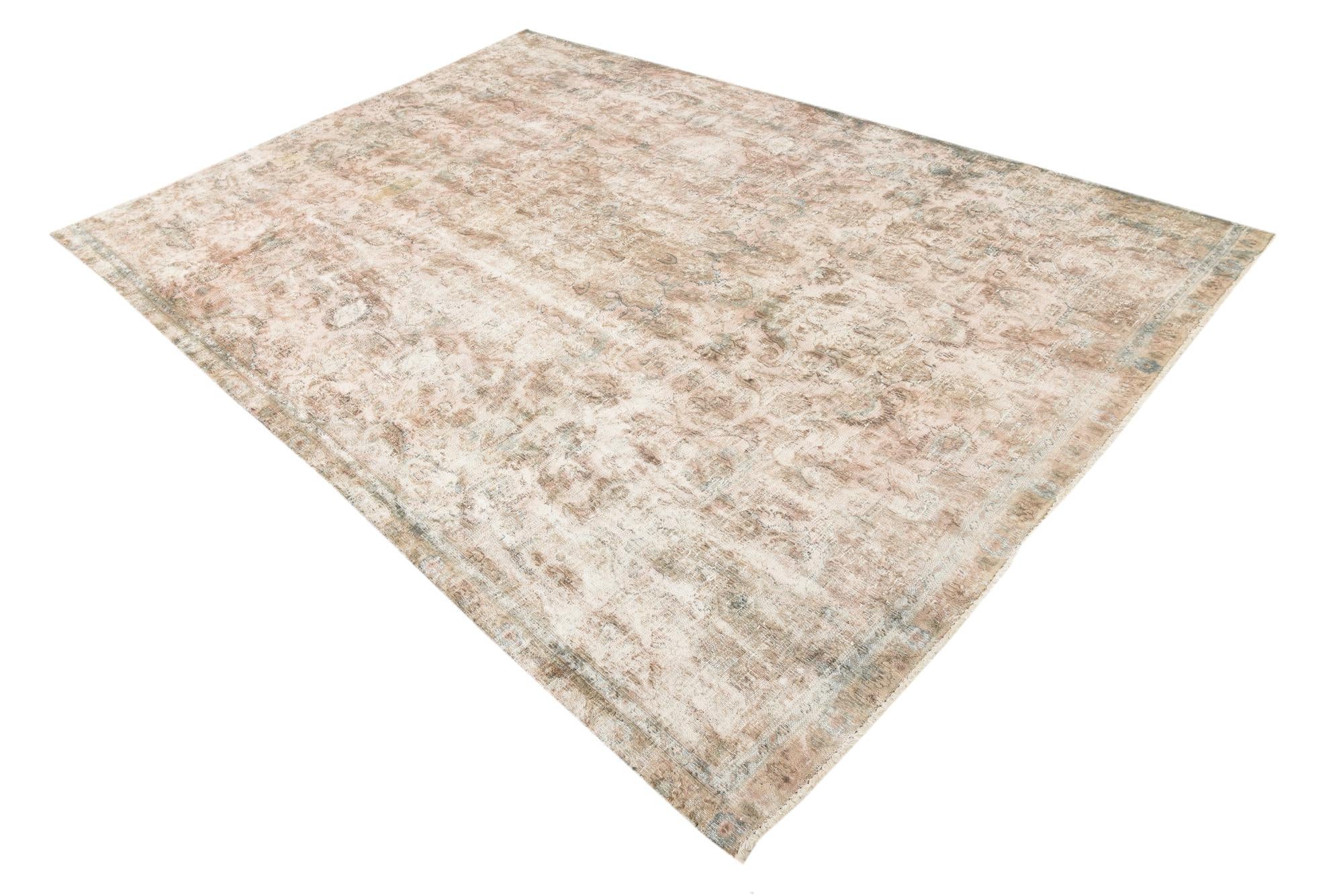 6' 6 x 9' 7 Hand Knotted Ultra Vintage Persian Wool Rug