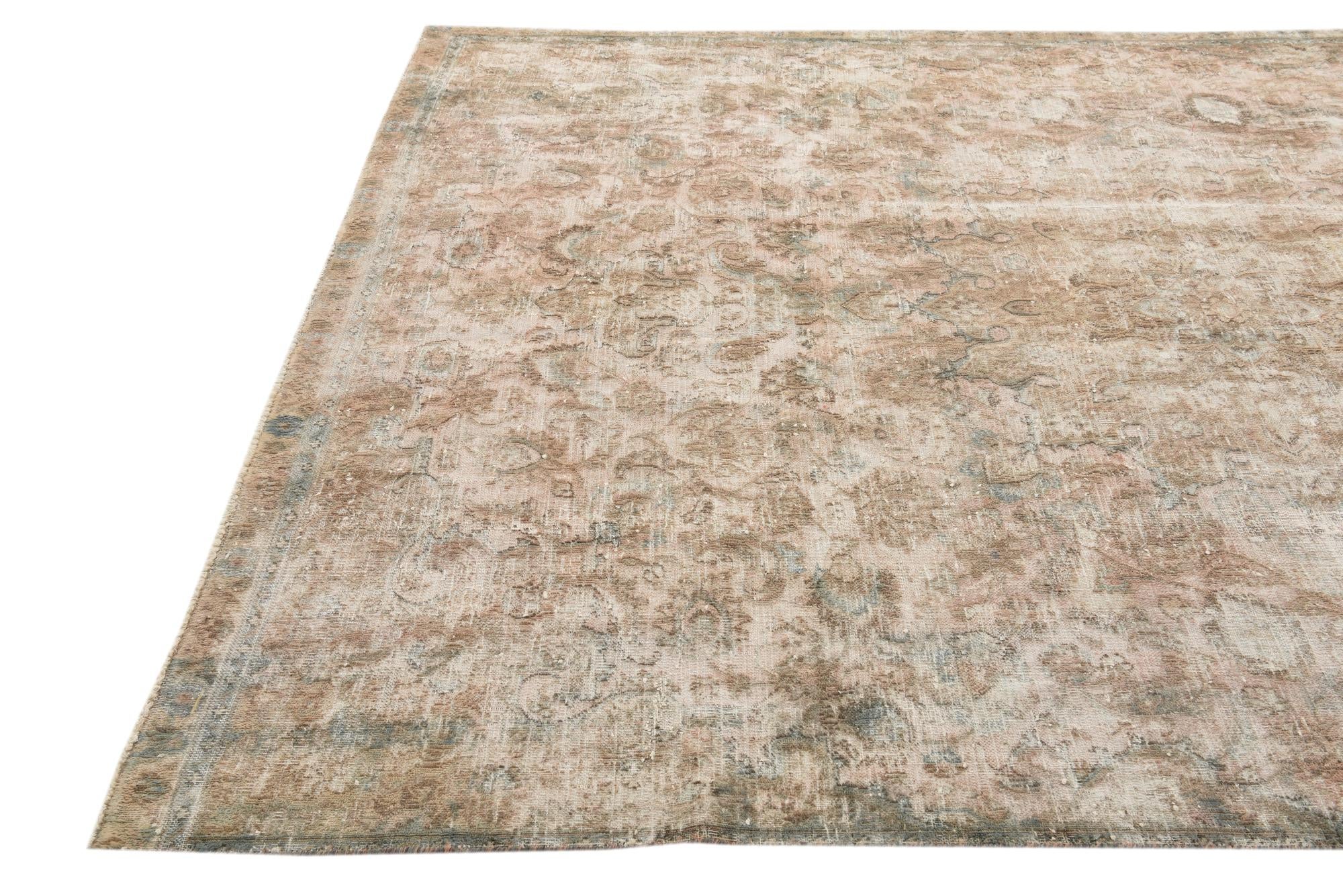6' 6 x 9' 7 Hand Knotted Ultra Vintage Persian Wool Rug