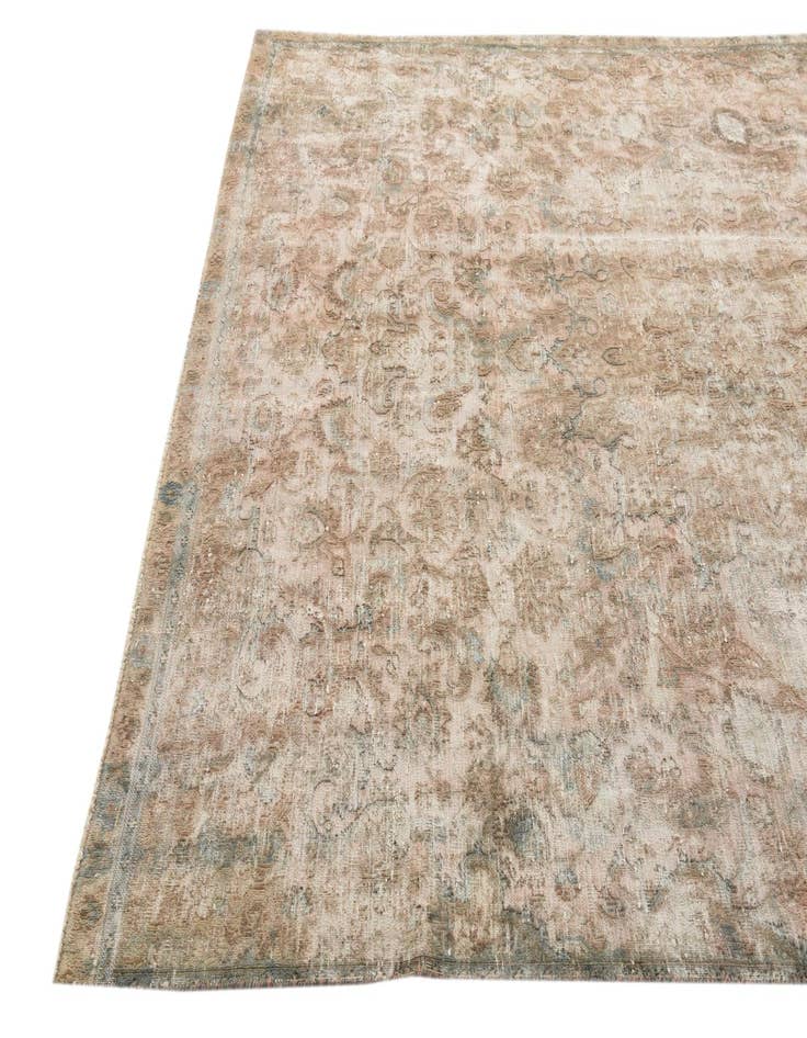 Detail image of 6' 6 x 9' 7  Hand Knotted Ultra Vintage Persian Wool Rug