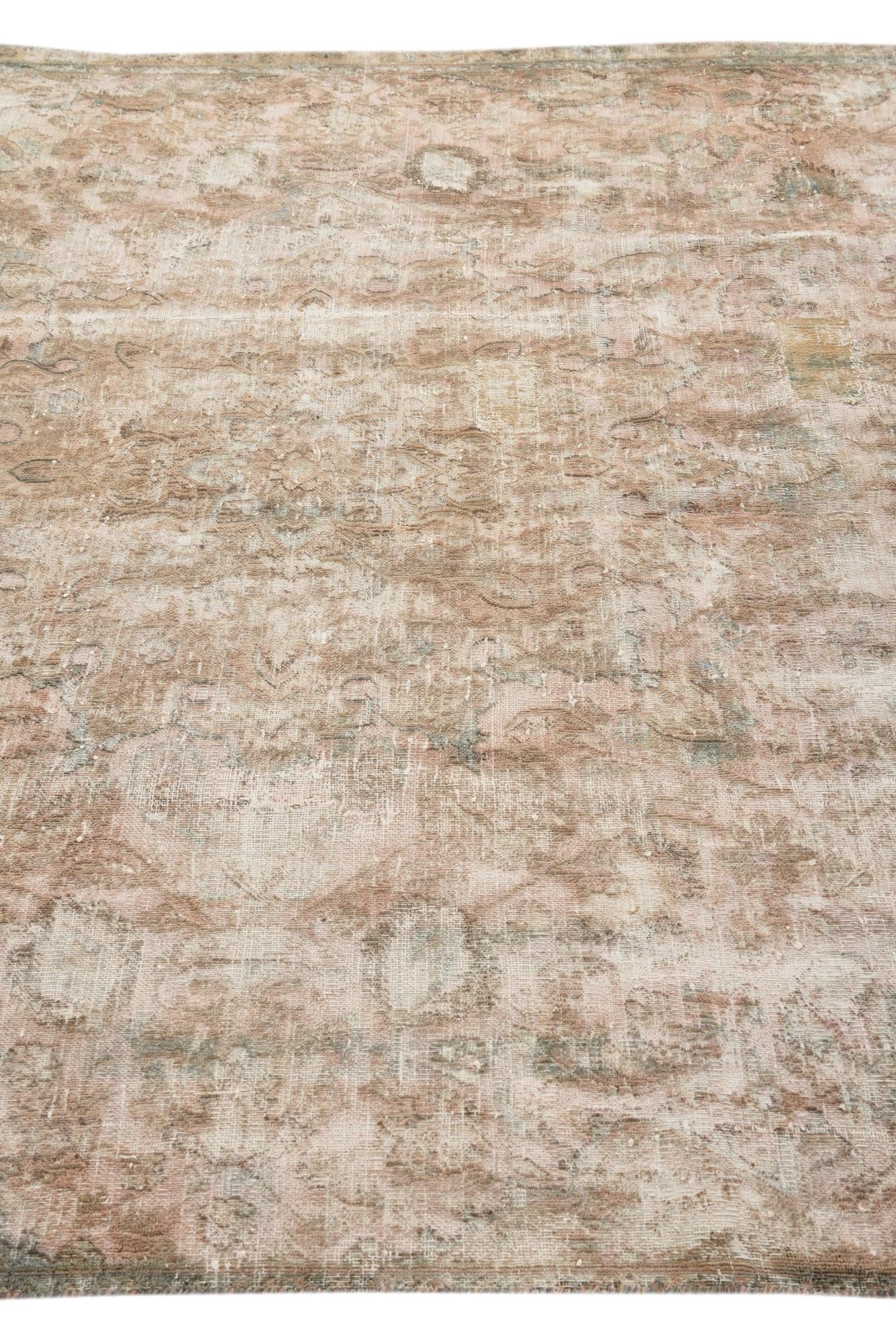 6' 6 x 9' 7 Hand Knotted Ultra Vintage Persian Wool Rug