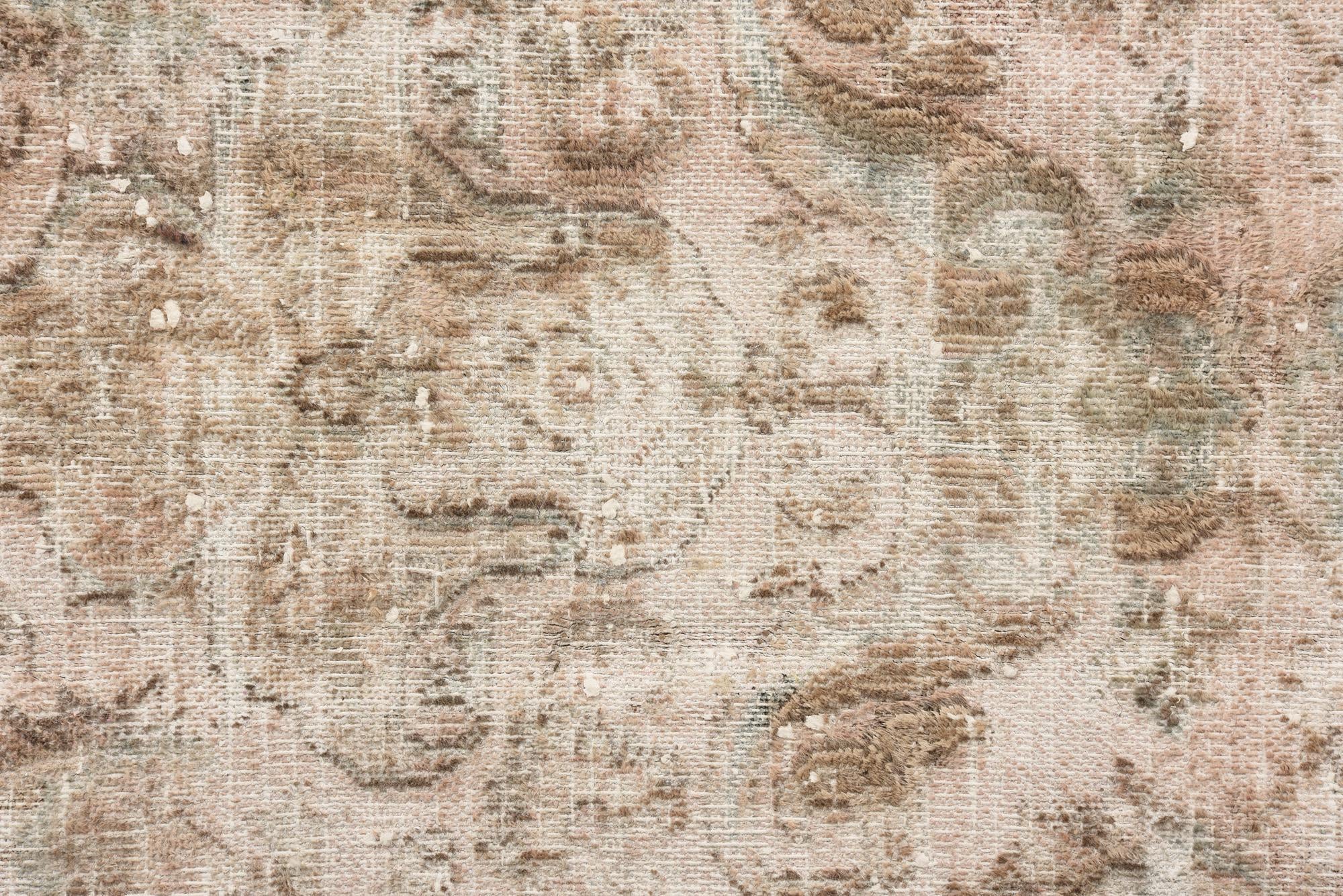 6' 6 x 9' 7 Hand Knotted Ultra Vintage Persian Wool Rug