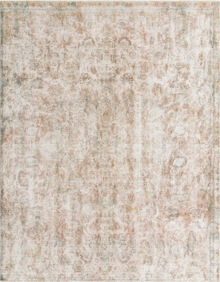 Detail image of 6' 6 x 9' 7 Hand Knotted Ultra Vintage Persian Wool Rug