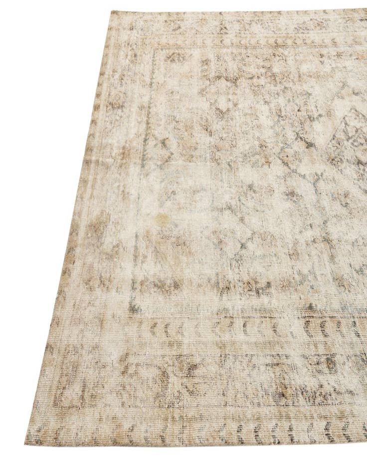 Detail image of 6' 8 x 11' 6  Hand Knotted Ultra Vintage Persian Wool Rug