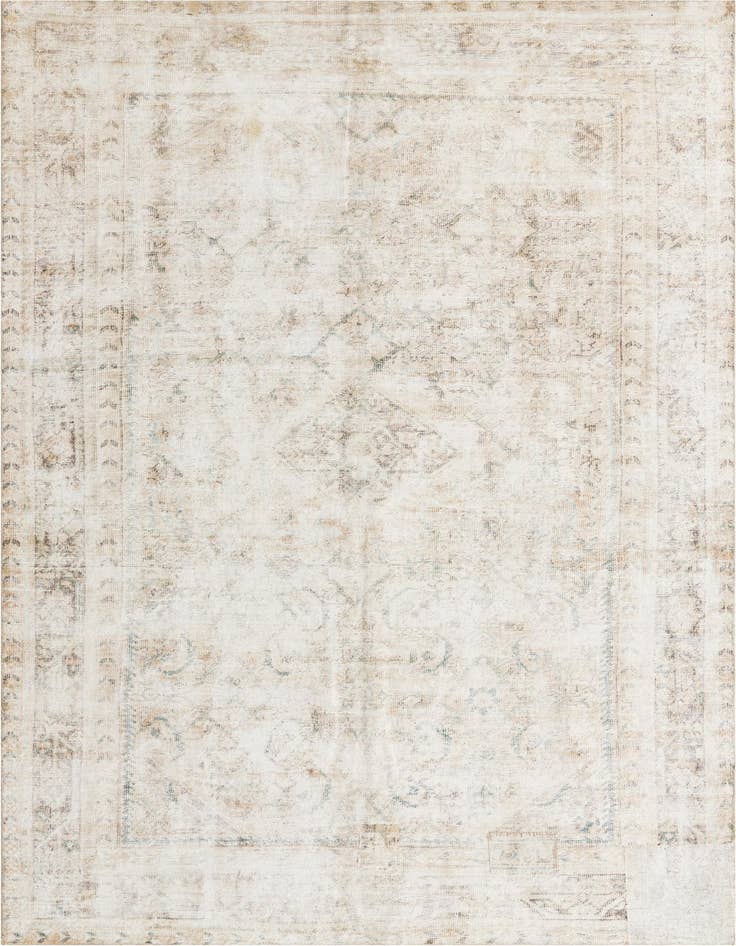Detail image of 6' 8 x 11' 6 Hand Knotted Ultra Vintage Persian Wool Rug