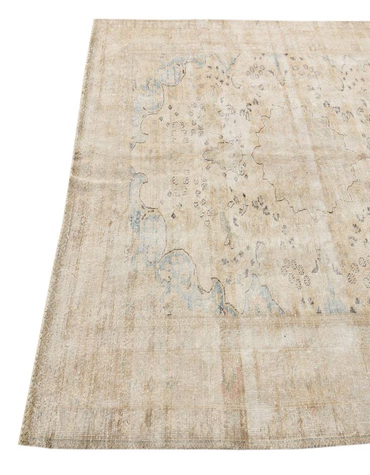 Detail image of 6' 4 x 9' 2  Hand Knotted Ultra Vintage Persian Wool Rug