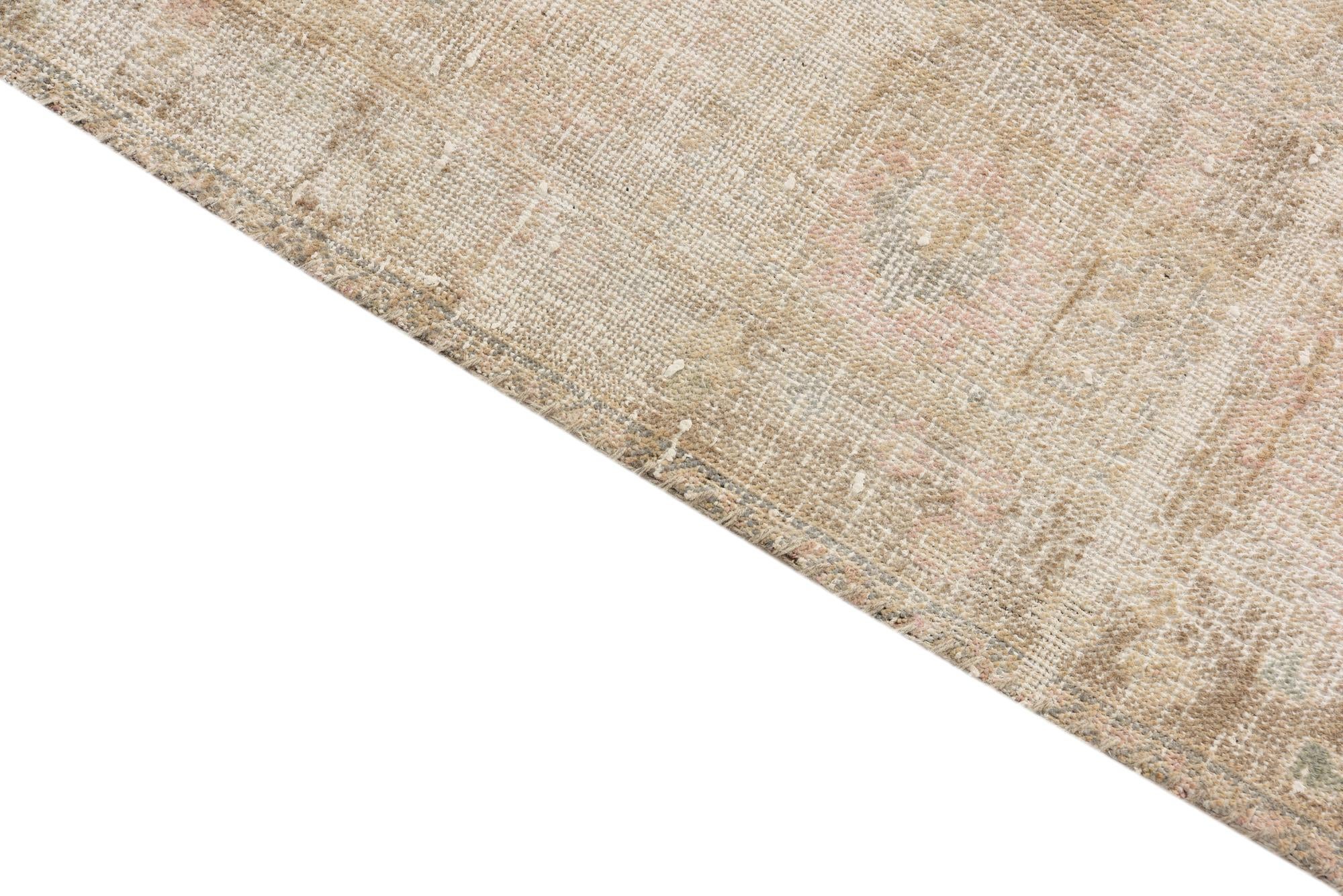 6' 4 x 9' 2 Hand Knotted Ultra Vintage Persian Wool Rug