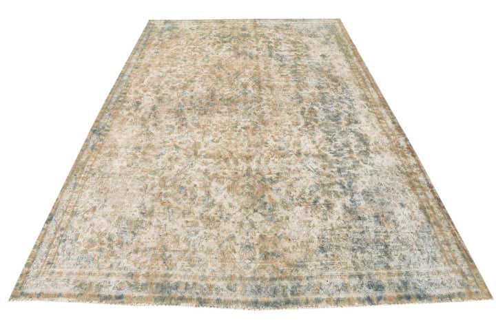 6' 9 x 10' Hand Knotted Ultra Vintage Persian Wool Rug