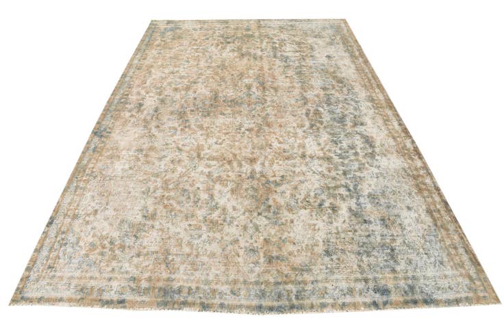 Detail image of 6' 9 x 10' Hand Knotted Ultra Vintage Persian Wool Rug