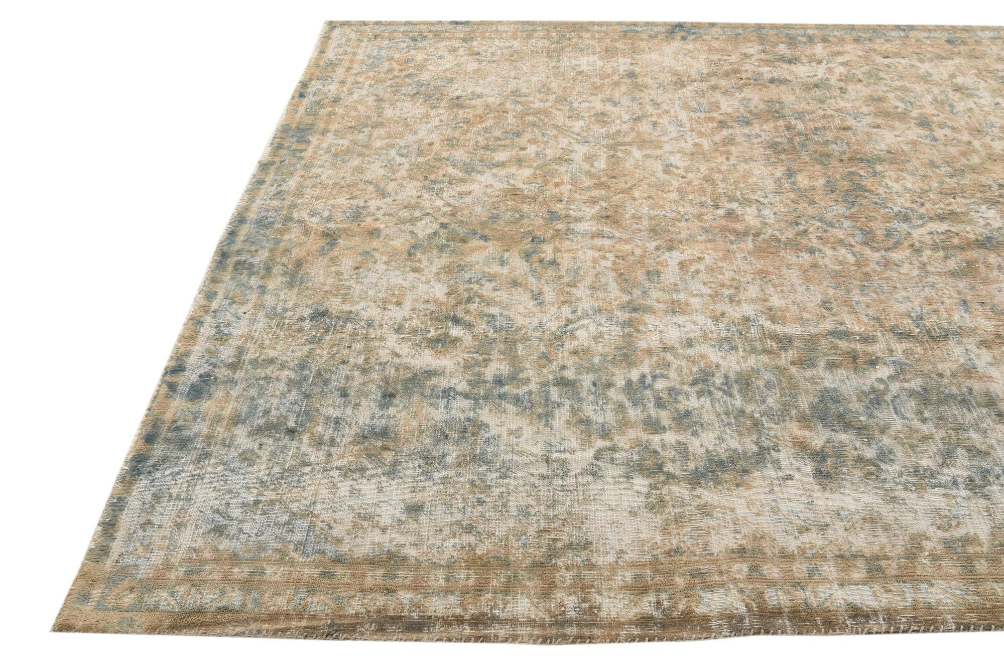 6' 9 x 10' Hand Knotted Ultra Vintage Persian Wool Rug