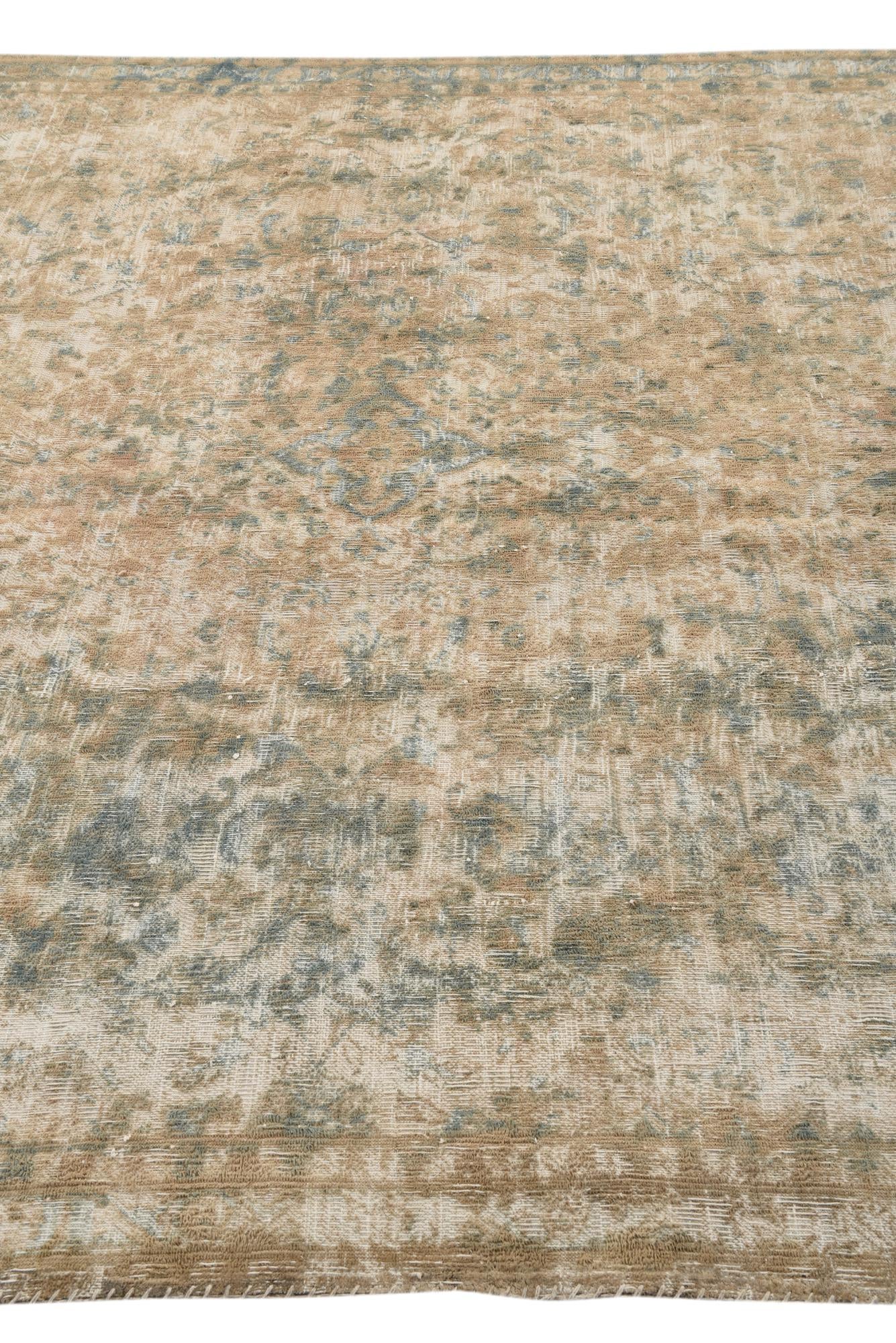 6' 9 x 10' Hand Knotted Ultra Vintage Persian Wool Rug