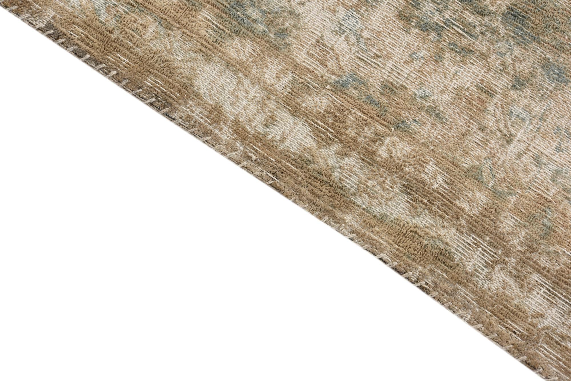 6' 9 x 10' Hand Knotted Ultra Vintage Persian Wool Rug