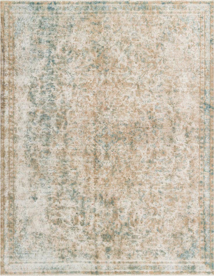 Detail image of 6' 9 x 10' Hand Knotted Ultra Vintage Persian Wool Rug