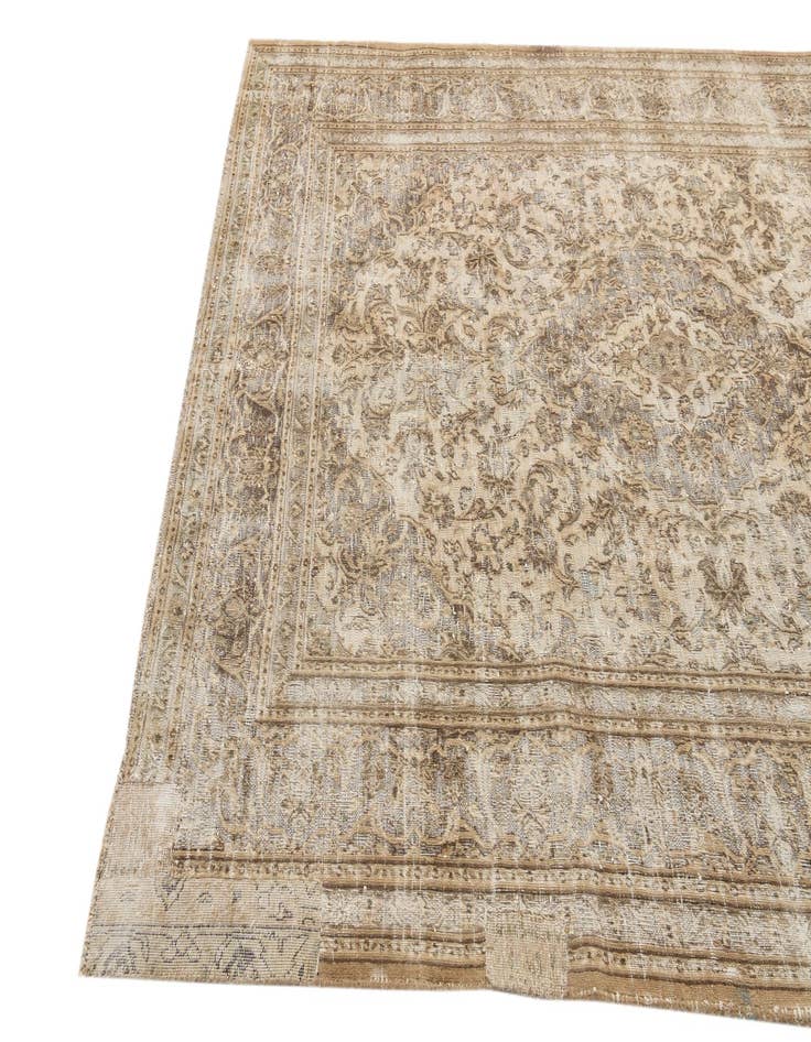 Detail image of 6' 9 x 8' 9  Hand Knotted Ultra Vintage Persian Wool Rug