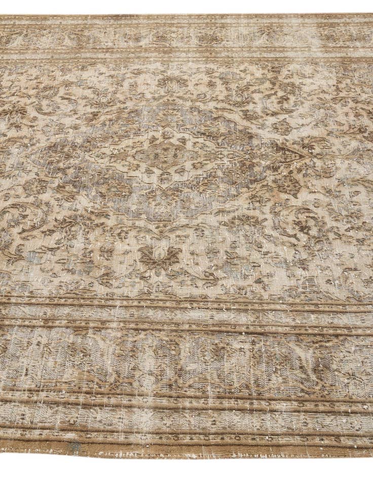 Detail image of 6' 9 x 8' 9  Hand Knotted Ultra Vintage Persian Wool Rug