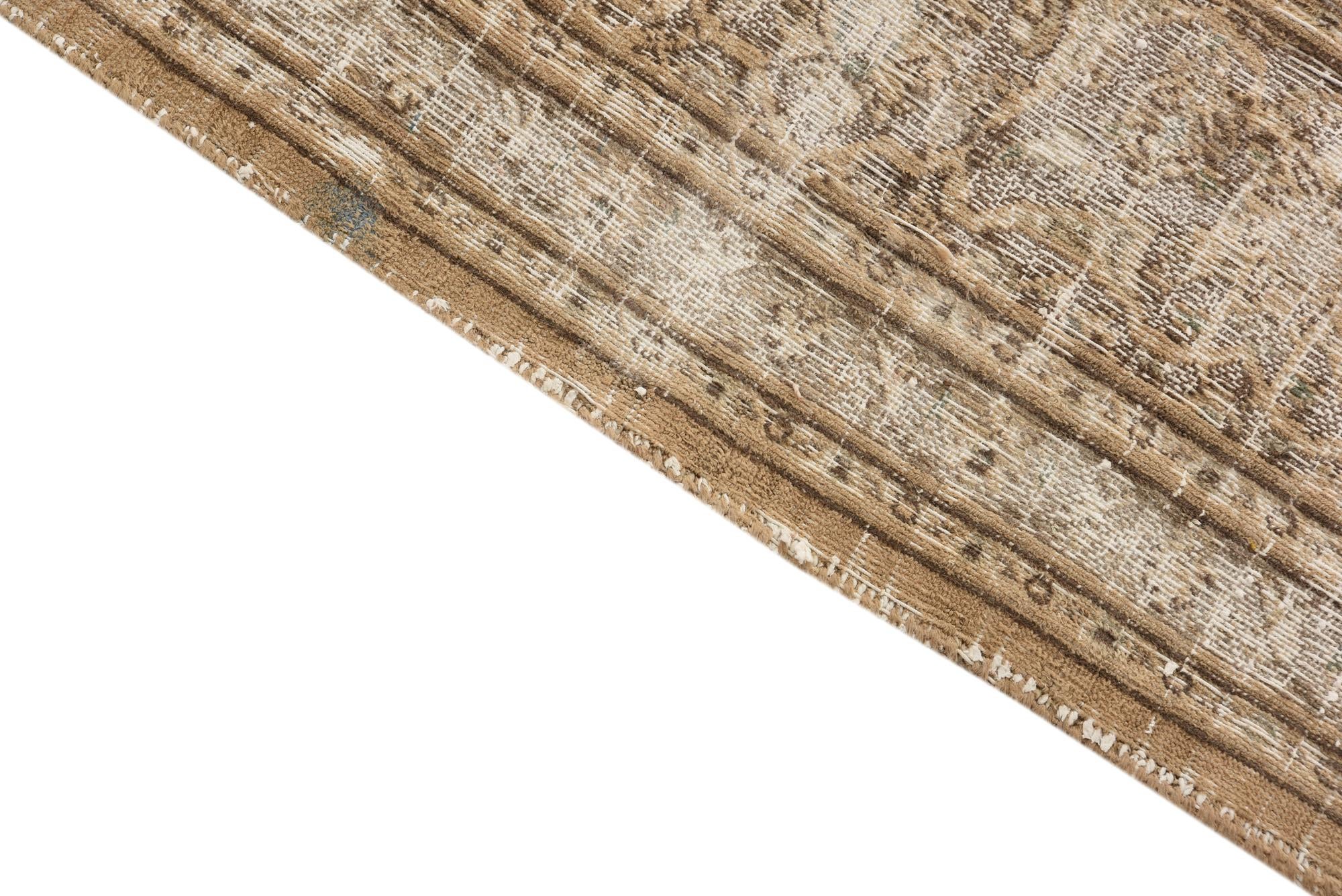 6' 9 x 8' 9 Hand Knotted Ultra Vintage Persian Wool Rug