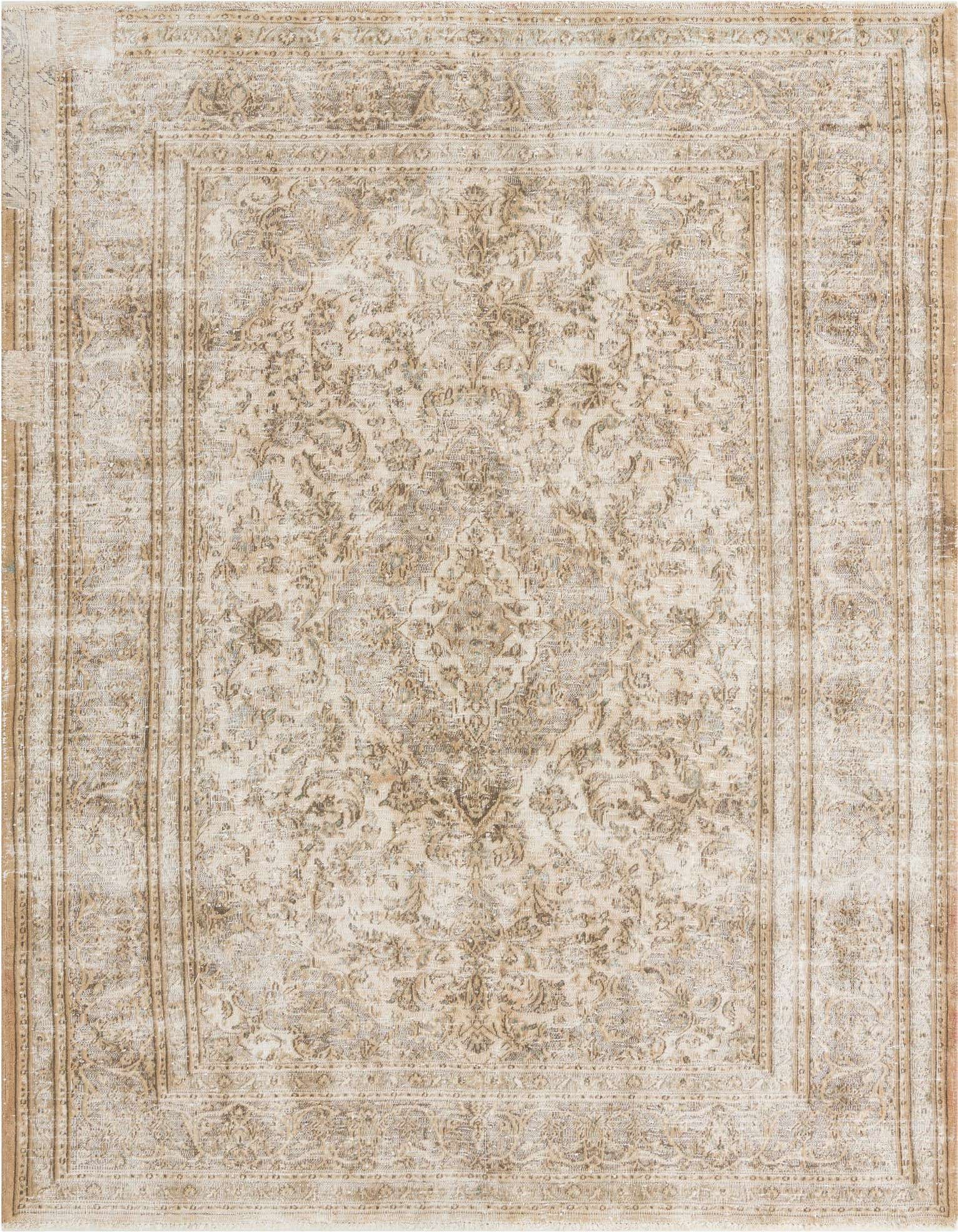 Primary image 6' 9 x 8' 9  Hand Knotted Ultra Vintage Persian Wool Rug