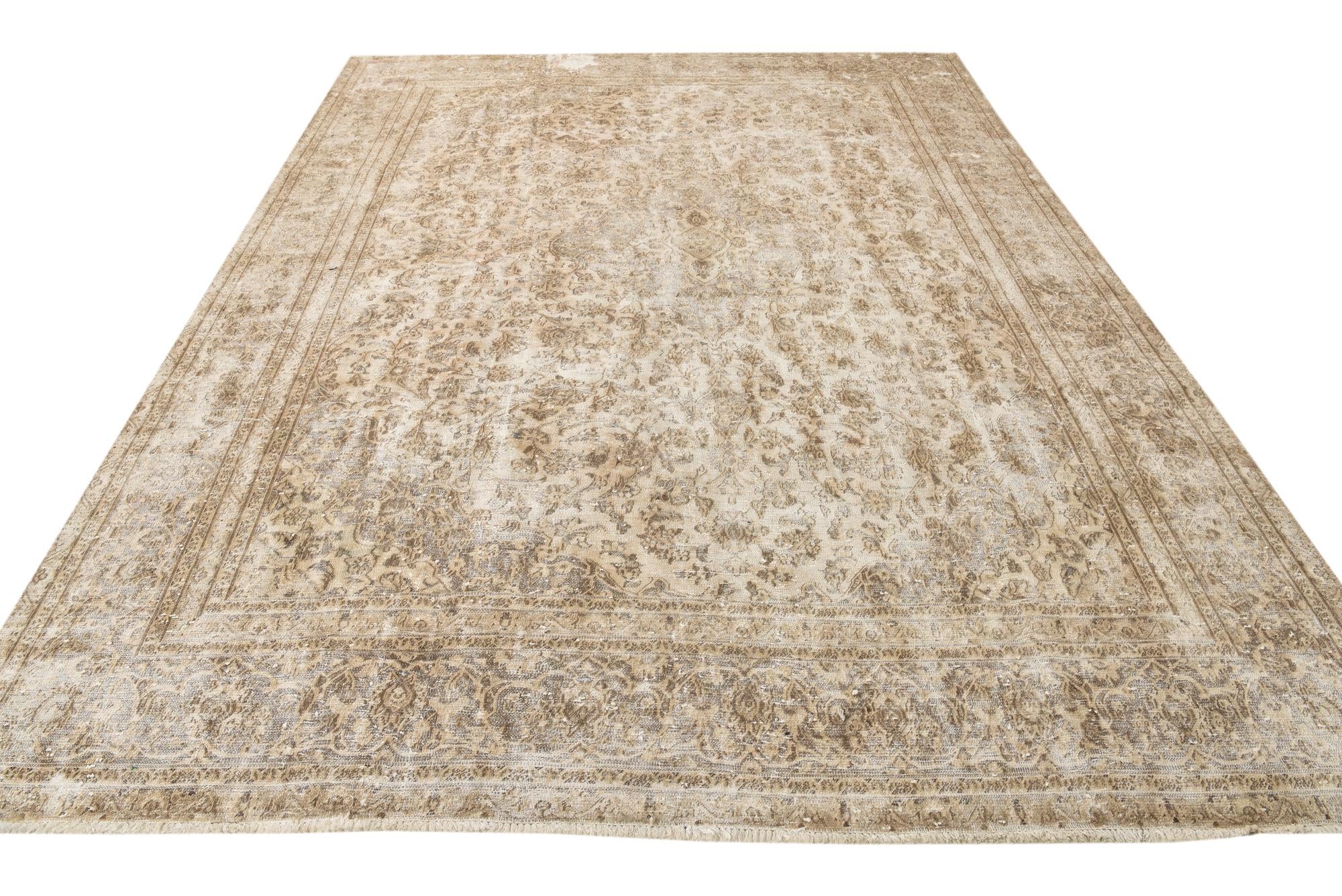 9' 2 x 12' 4 Hand Knotted Ultra Vintage Persian Wool Rug
