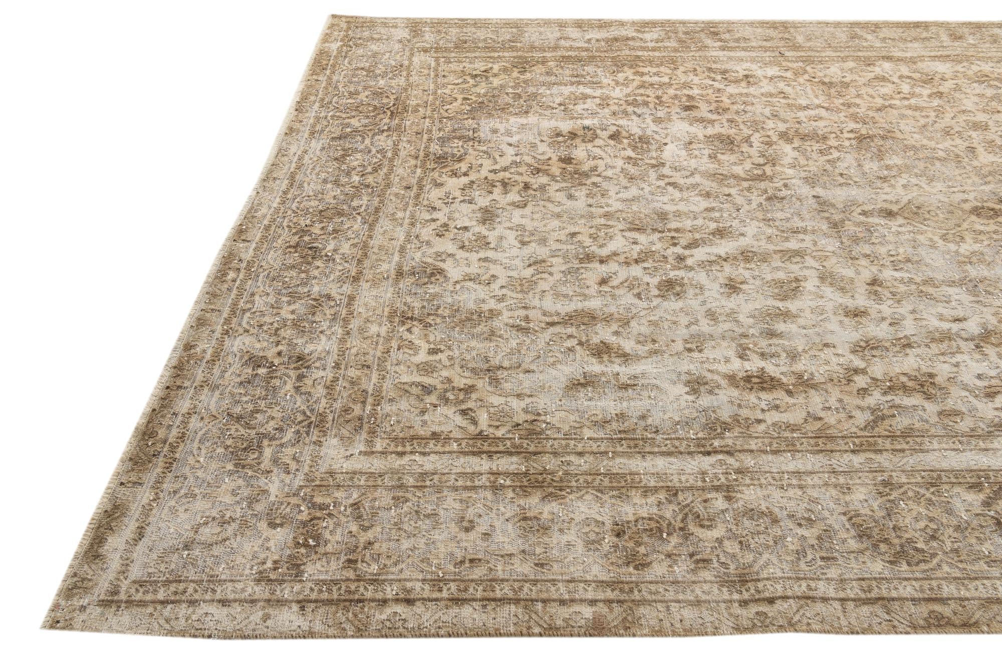 9' 2 x 12' 4 Hand Knotted Ultra Vintage Persian Wool Rug
