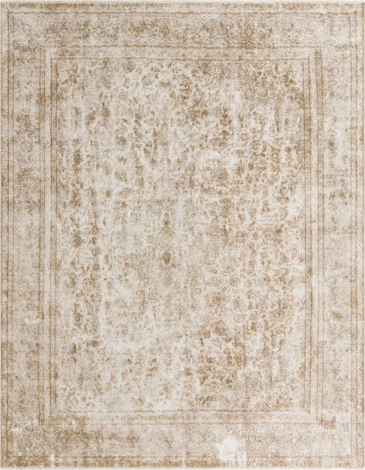 Detail image of 9' 2 x 12' 4 Hand Knotted Ultra Vintage Persian Wool Rug