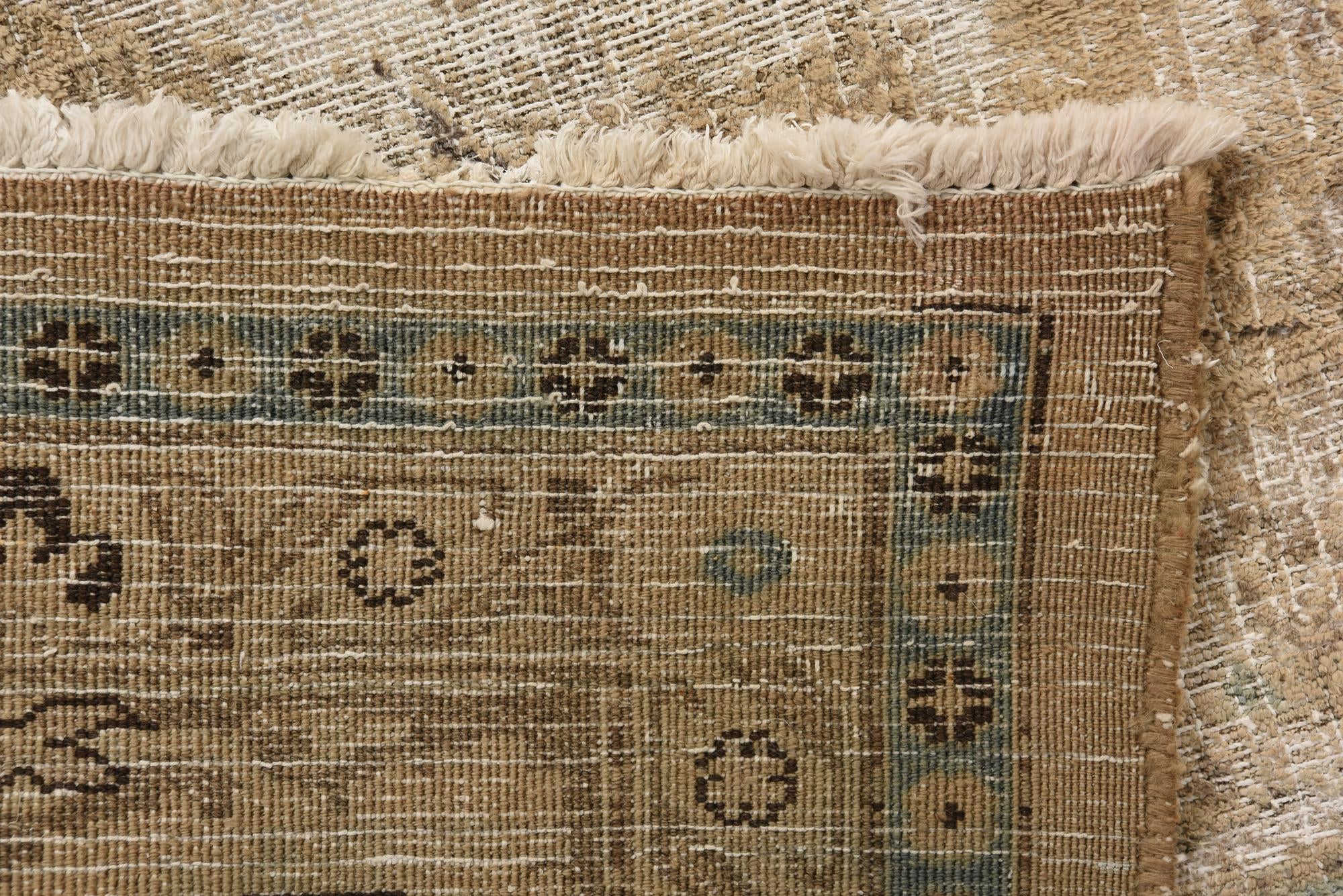 9' 7 x 12' 5 Hand Knotted Ultra Vintage Persian Wool Rug