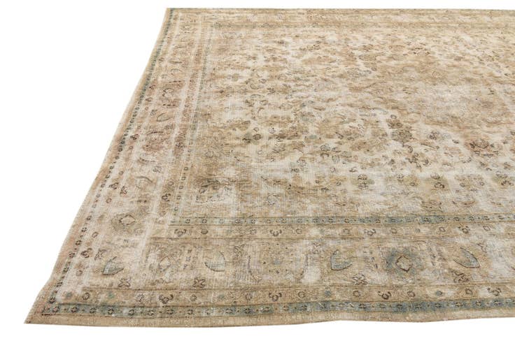 Detail image of 9' 7 x 12' 5 Hand Knotted Ultra Vintage Persian Wool Rug