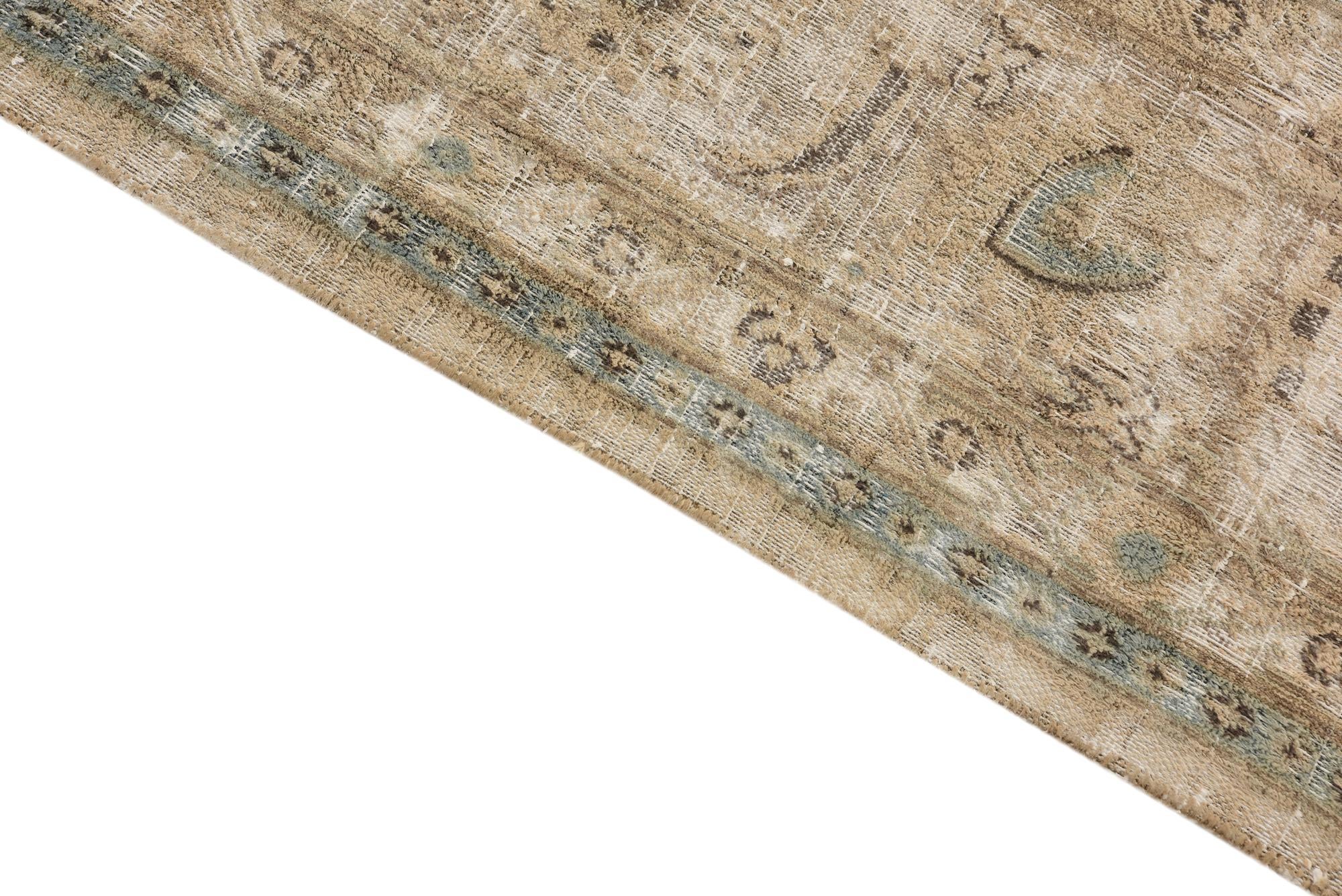 9' 7 x 12' 5 Hand Knotted Ultra Vintage Persian Wool Rug