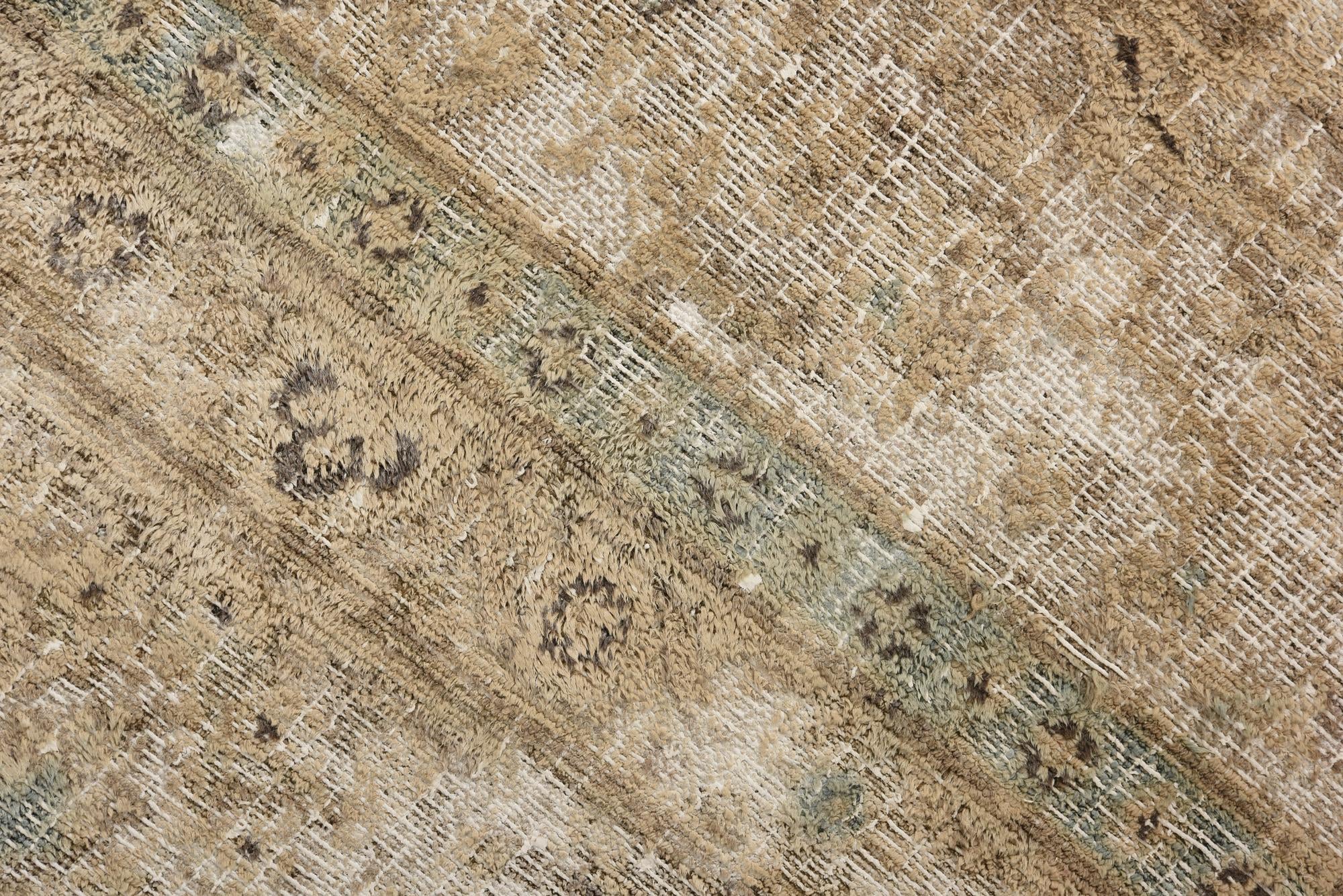 9' 7 x 12' 5 Hand Knotted Ultra Vintage Persian Wool Rug
