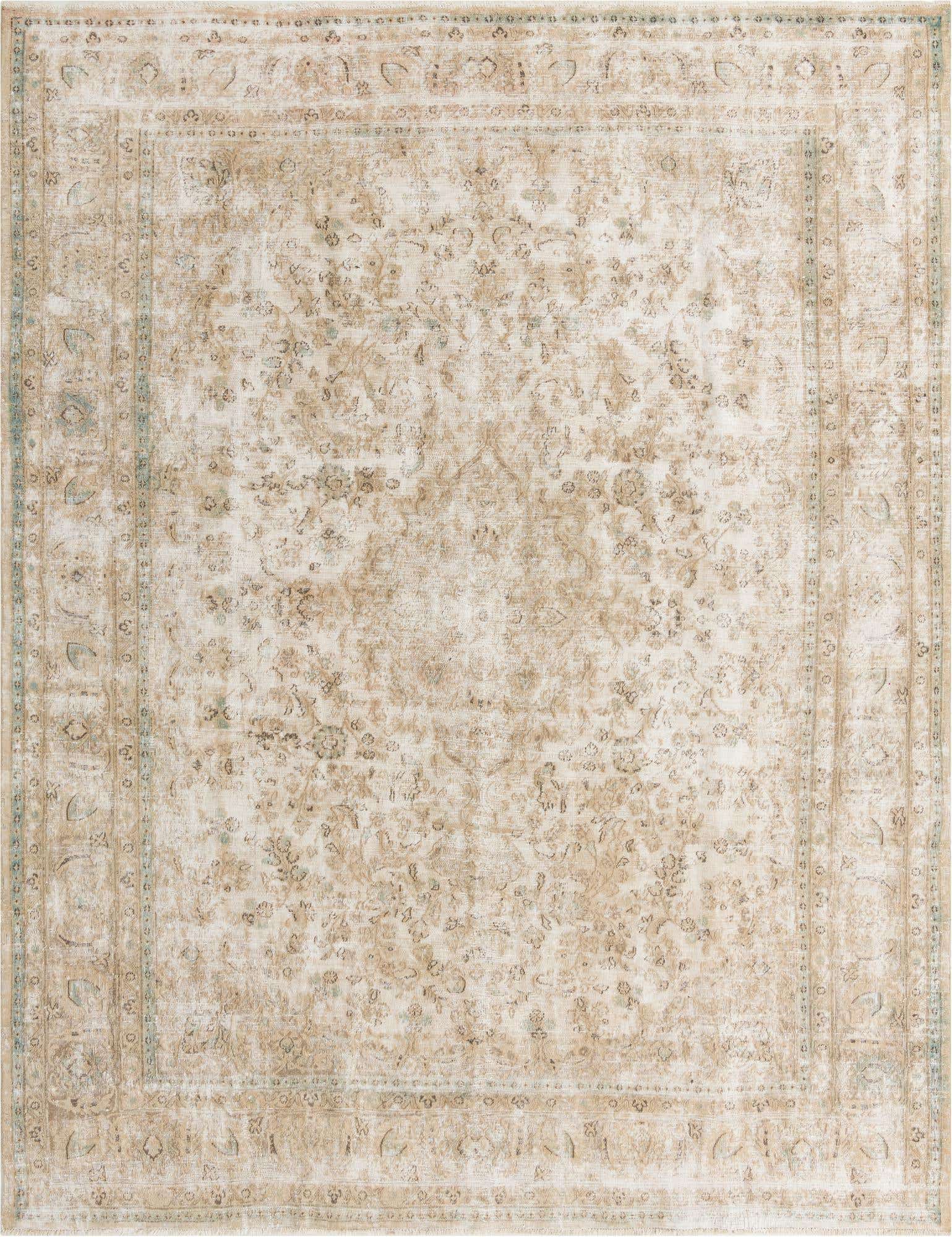 9' 7 x 12' 5 Hand Knotted Ultra Vintage Persian Wool Rug