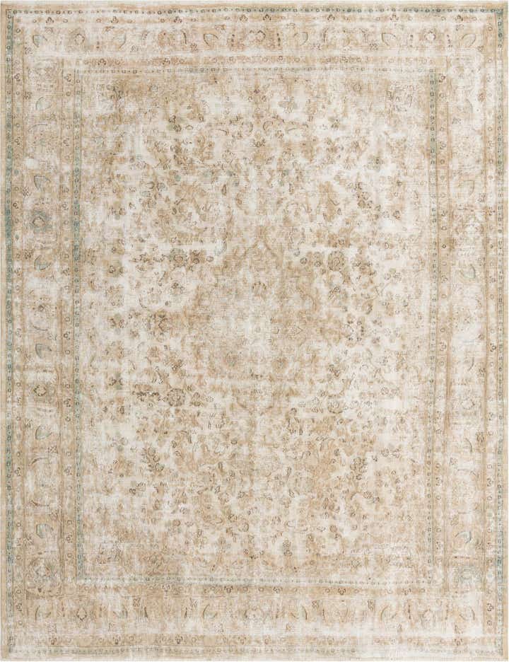 9' 7 x 12' 5 Hand Knotted Ultra Vintage Persian Wool Rug