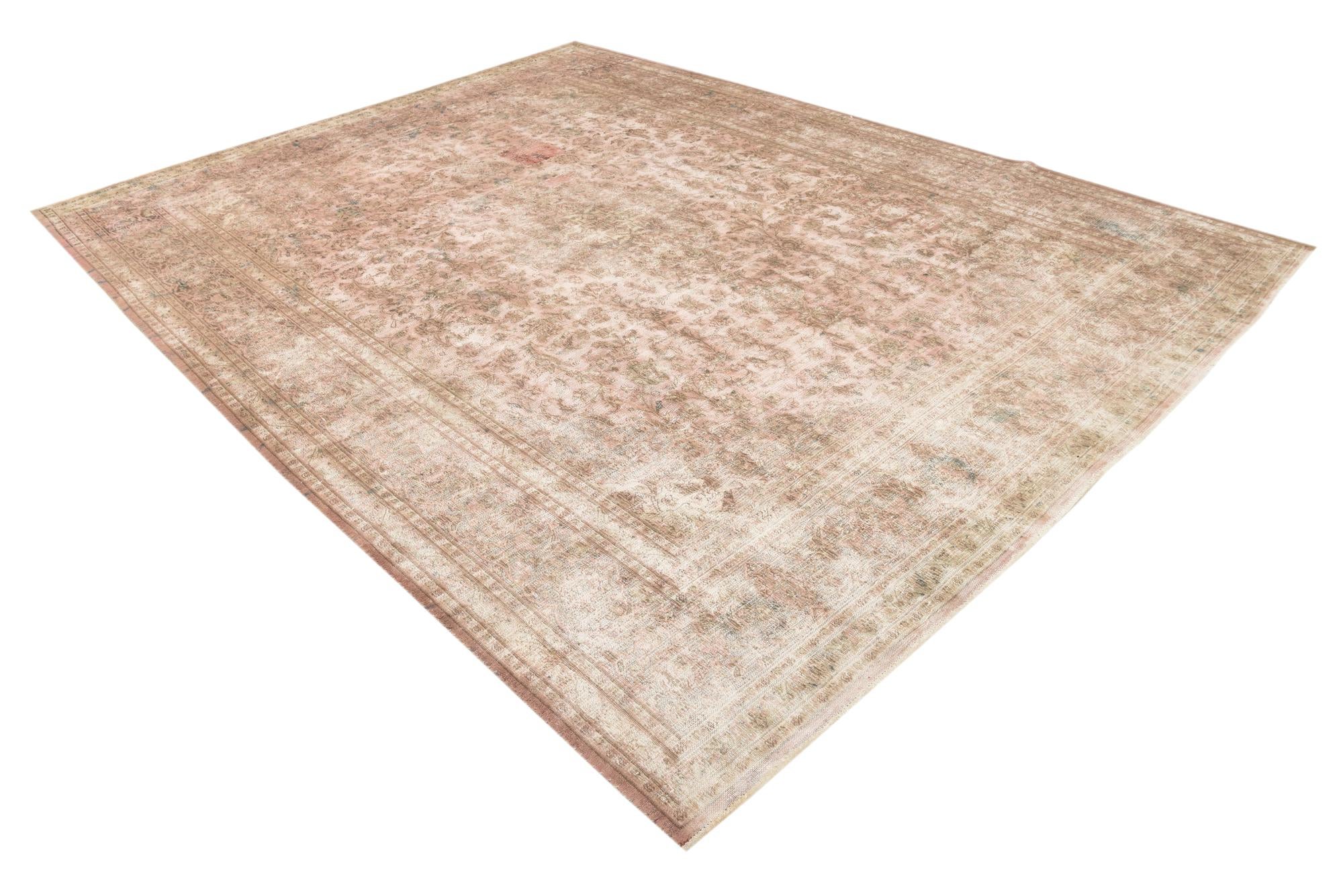 9' 7 x 12' 7 Hand Knotted Ultra Vintage Persian Wool Rug