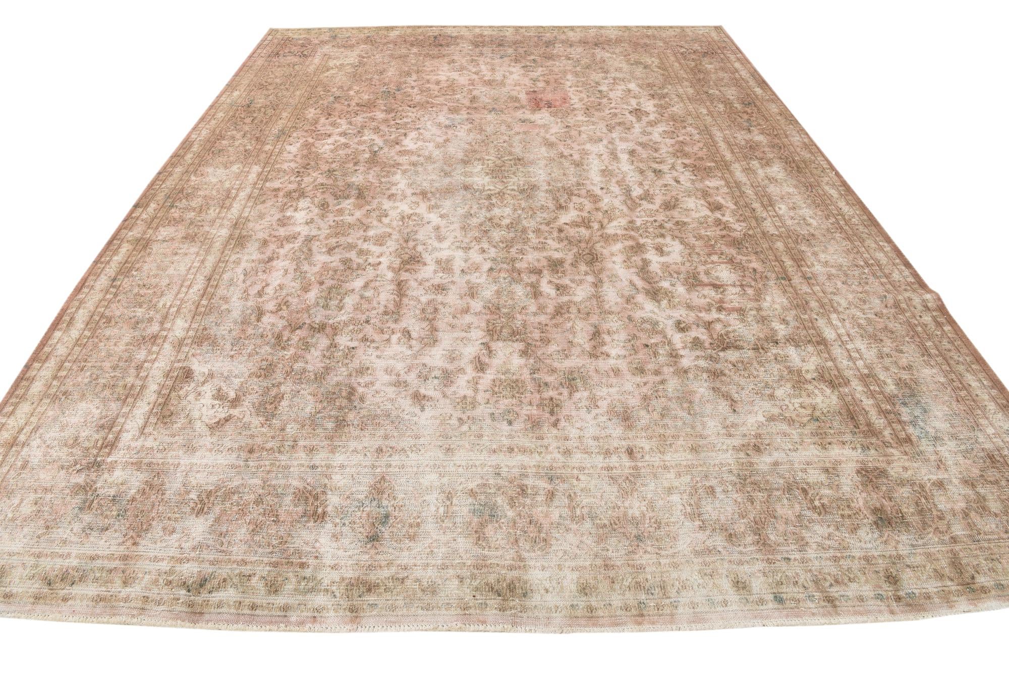 9' 7 x 12' 7 Hand Knotted Ultra Vintage Persian Wool Rug
