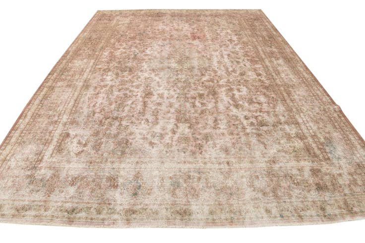 Vue détaillée : 290cm x 385cm Noué main Ultra Vintage Tapis Persan Laine