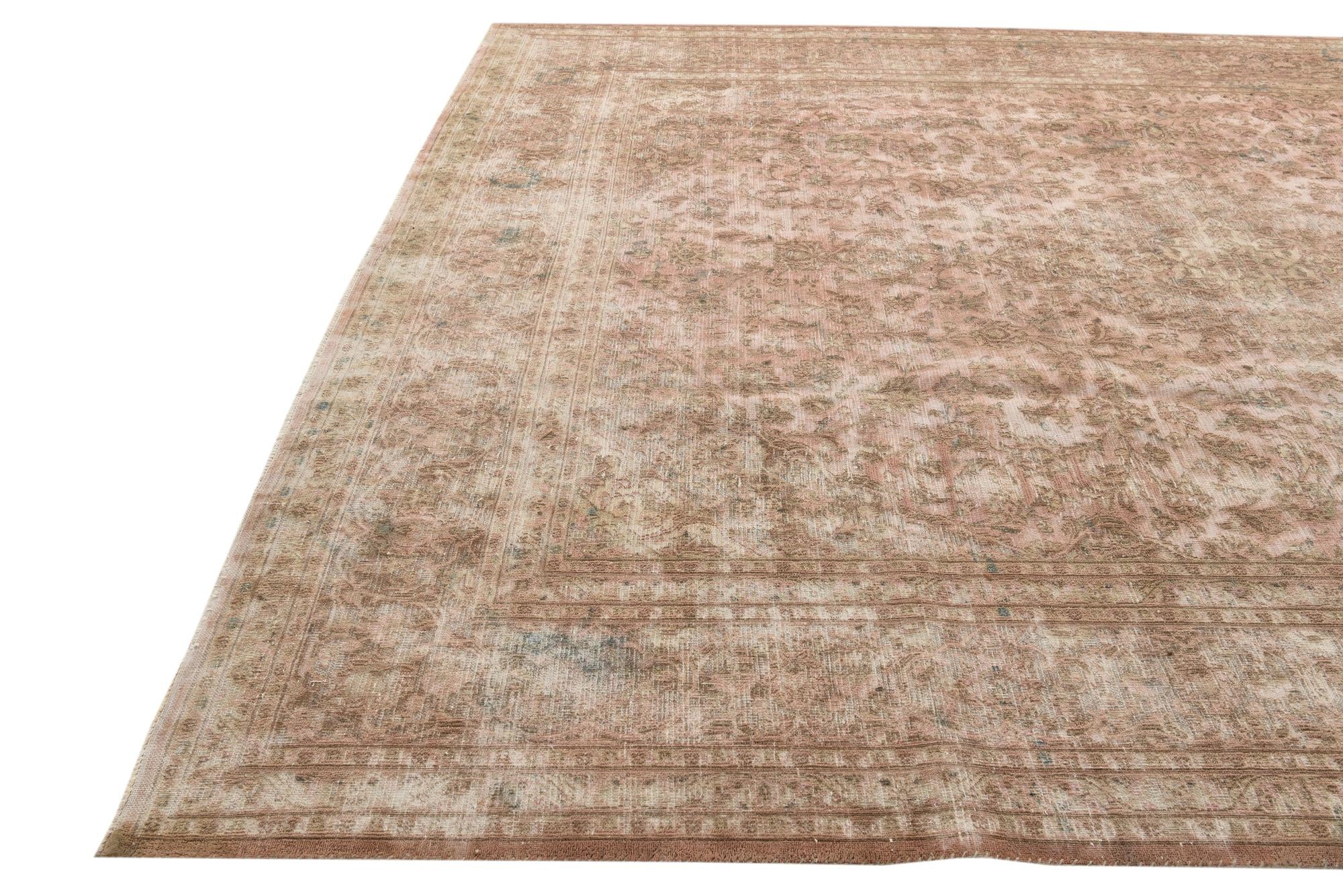 9' 7 x 12' 7 Hand Knotted Ultra Vintage Persian Wool Rug