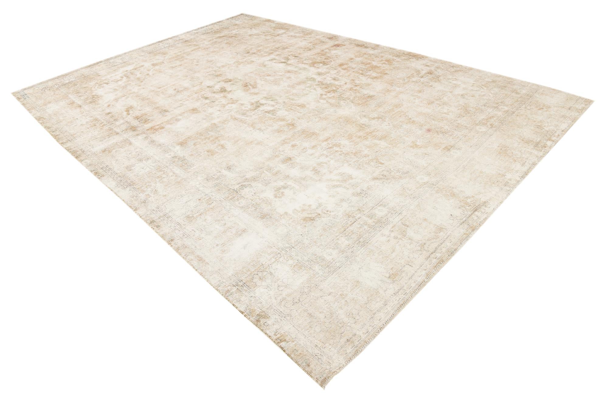 9' 1 x 12' 10 Hand Knotted Ultra Vintage Persian Wool Rug